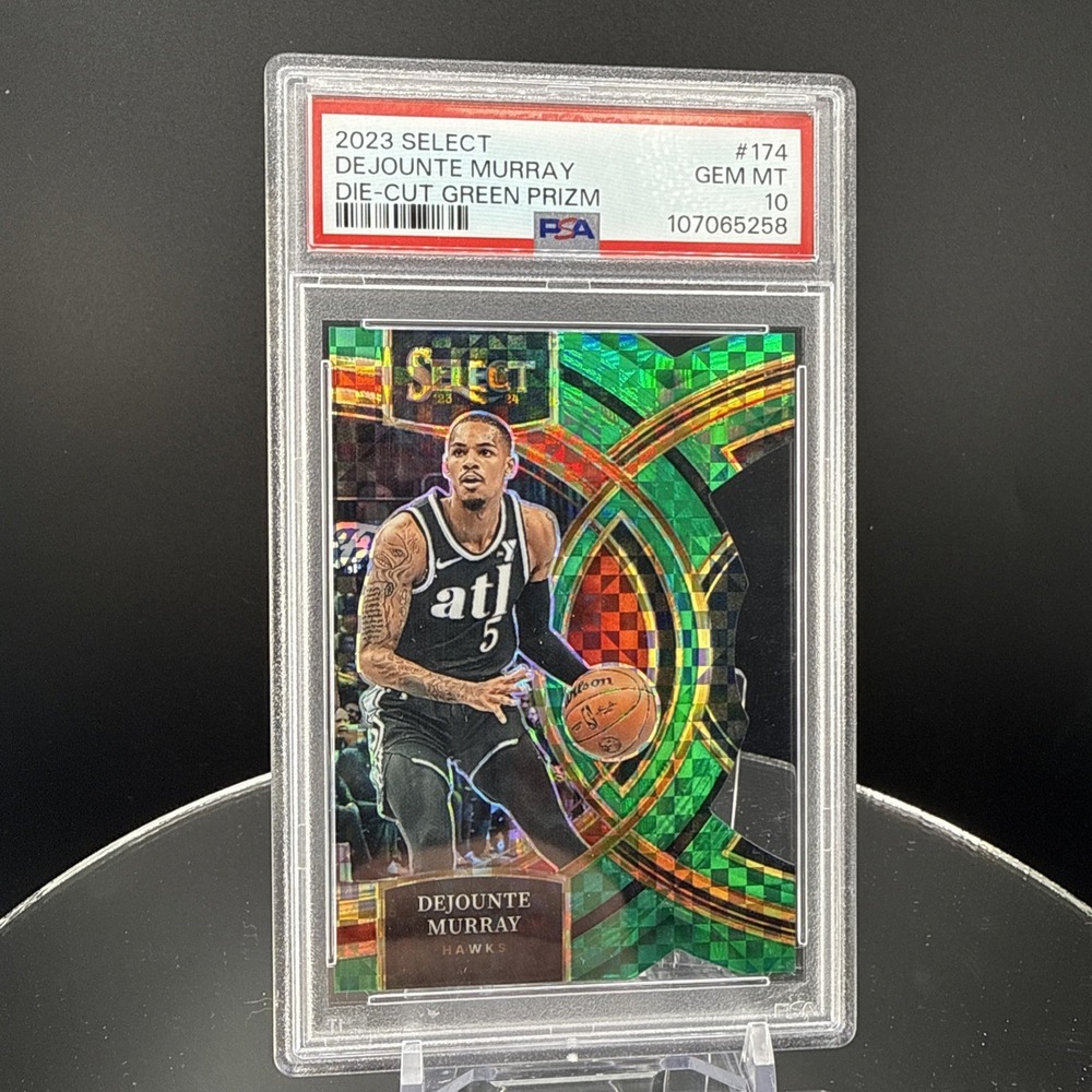 2023-24 Panini Select Dejounte Murray Green Die-Cut /5 Prizm #174 GEM MT PSA 10